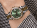 Date just ladies yellow gold green roman dial 31mm - Image 3