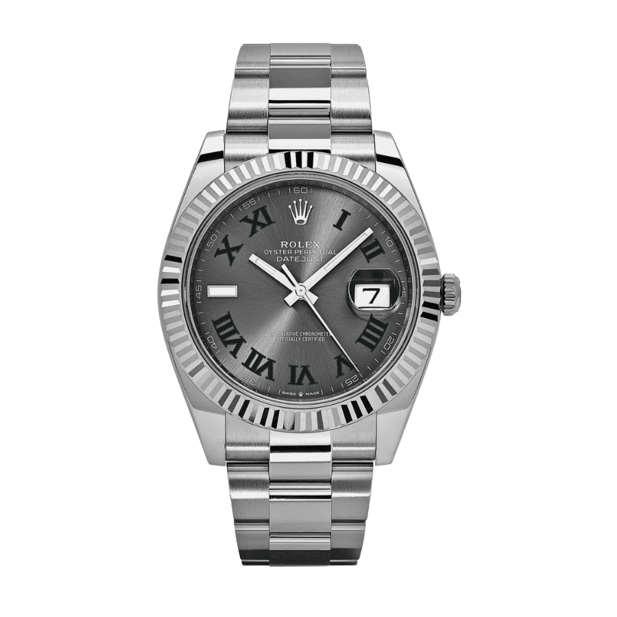45-datejustwimbledonslatedial41mm.png Date just wimbledon slate dial 41mm - Image 1