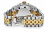 Date just ladies yellow gold green roman dial 31mm - Image 2
