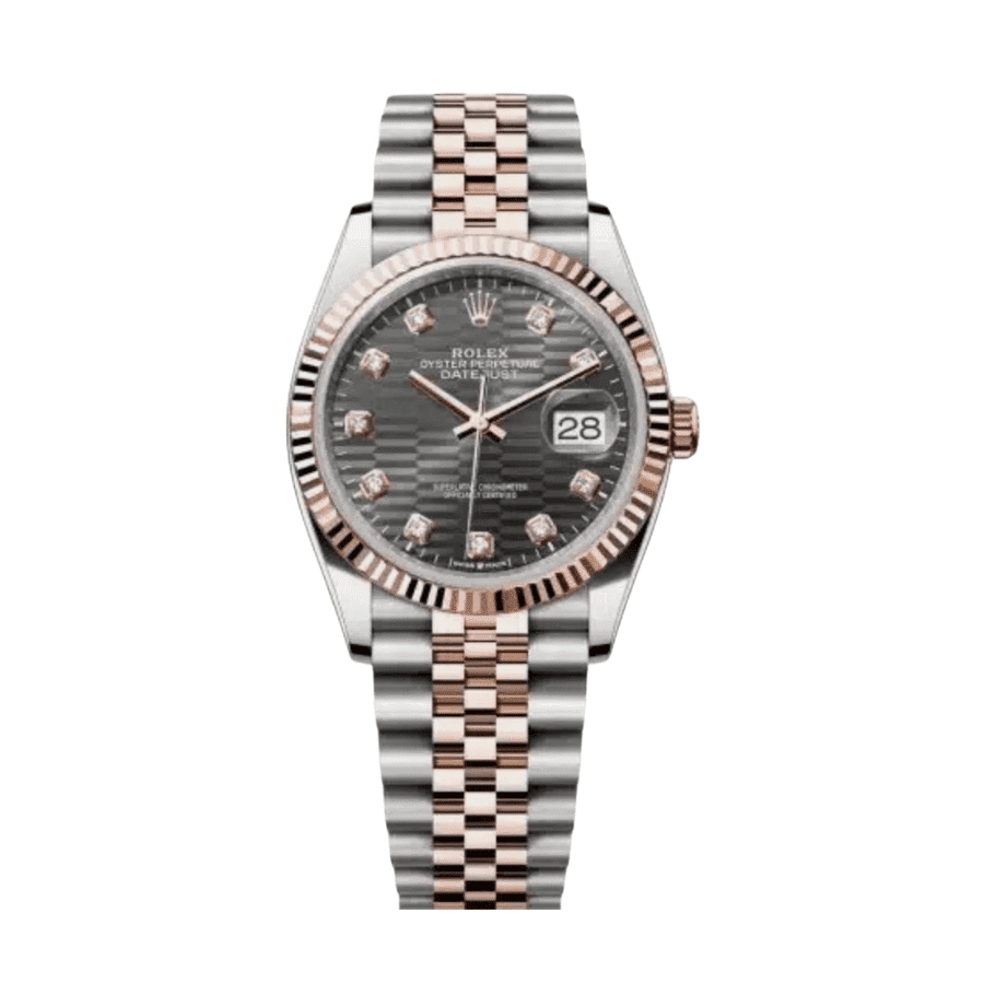 74-datejustrosegoldmotifdiamonddial36mm.png Date just rose gold motif diamond dial 36mm - Image 1